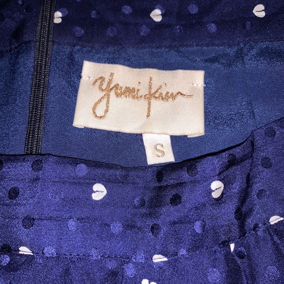 Yumi Kim Tulip Blue Silk Heart Print Skirt Size S. - Picture 3 of 5